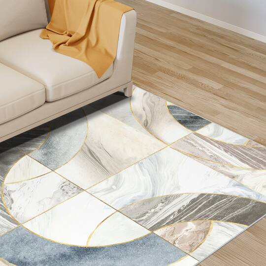 Empire Art Direct 5ft. x 7.5ft. Mosaic Serenity I Tapis D'Art Washable Geometric Area Rug